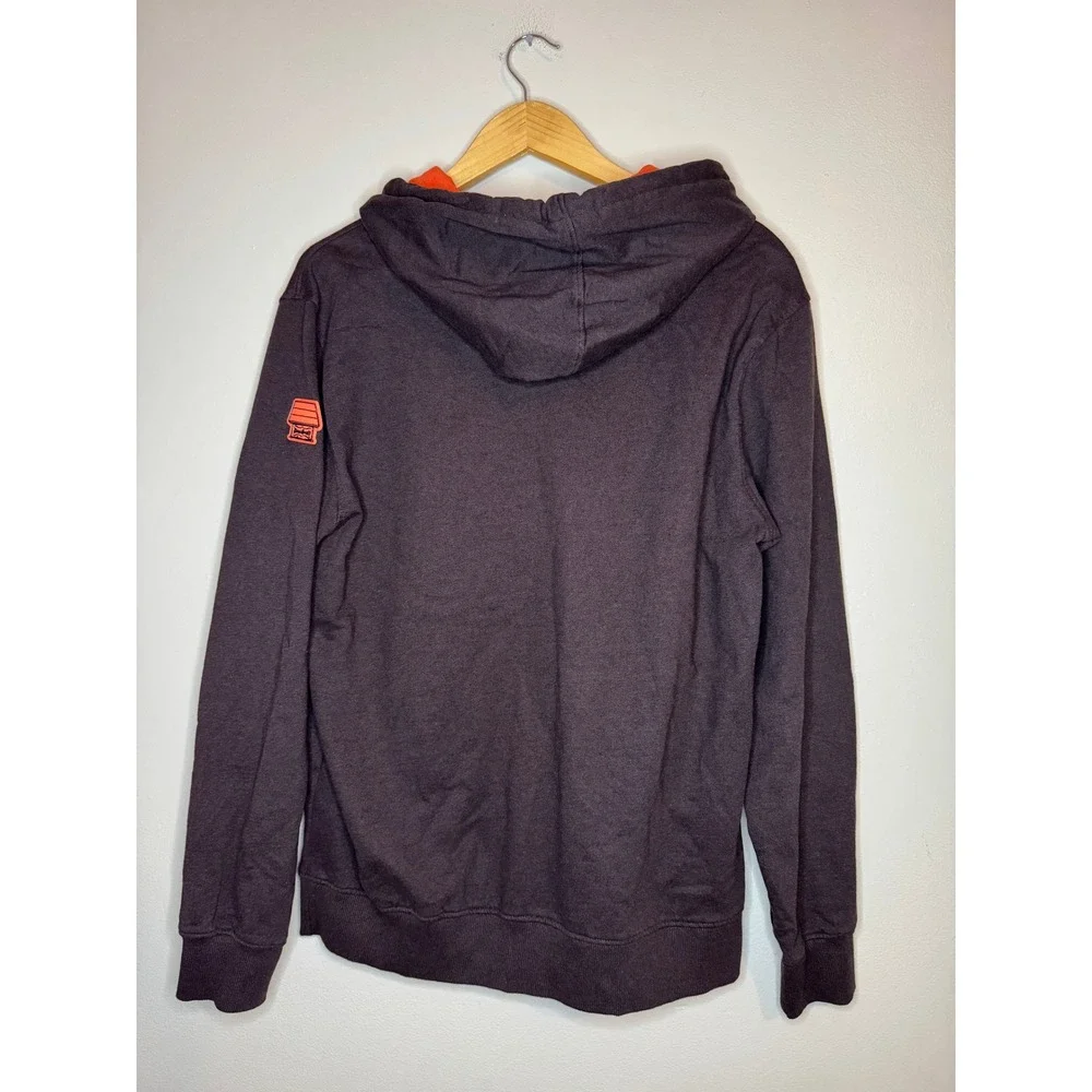 Dogg Supply by Snoop Dogg Mens‎ Brown Orange Paisley Logo Hoodie Sweatshirt M